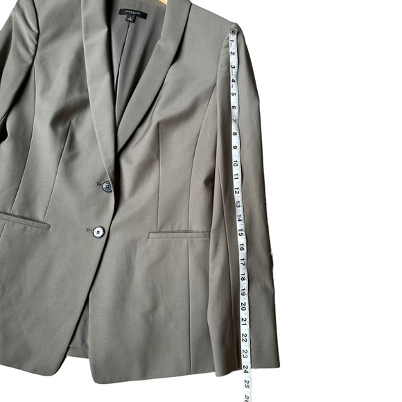 Ann Taylor Womens Grey Two Button Wool Blazer Size 6 - Picture 14 of 16